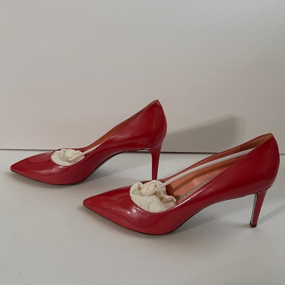 Rene Caovilla “Barbie” Pink Patent Pumps w/diamond-effect soles & edged liner - Picture 3 of 9